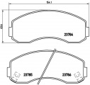 Sada brzdových destiček BREMBO P99003 - KIA