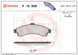 Sada brzdových destiček BREMBO P10009 - CHEVROLET, ISUZU, SAAB