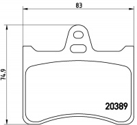 Sada brzdových destiček BREMBO P61019 - CITROËN