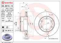 Brzdový kotouč BREMBO 09.9510.14 - MERCEDES-BENZ