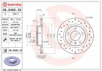 Brzdový kotouč BREMBO 08.9460.3X