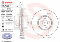 Brzdový kotouč BREMBO 09.A726.11 - CHRYSLER, MERCEDES-BENZ Brzdový kotouč BREMBO 09.A726.11 - CHRYSLER, MERCEDES-BENZ