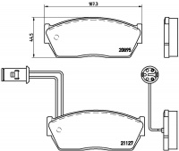 Sada brzdových destiček BREMBO P28009 - ROVER Sada brzdových destiček BREMBO P28009 - ROVER