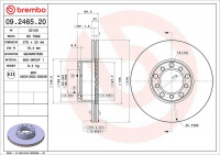 Brzdový kotouč BREMBO 09.2465.20 - MERCEDES-BENZ