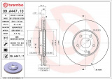 Brzdový kotouč BREMBO 09.A447.10 - MERCEDES-BENZ