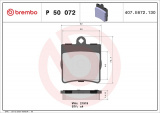 Sada brzdových destiček BREMBO P50072