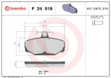 Sada brzdových destiček BREMBO P24018 - FORD