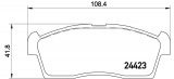 Sada brzdových destiček BREMBO P54049 - MITSUBISHI