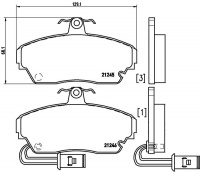 Sada brzdových destiček BREMBO P28014 - ACURA, HONDA, ROVER, TATA