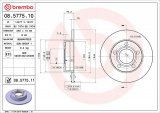 Brzdový kotouč BREMBO 08.5775.11 - AUDI