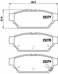 Sada brzdových destiček BREMBO P54053