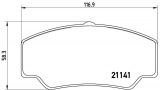 Sada brzdových destiček BREMBO P24023 - FORD