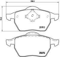 Sada brzdových destiček BREMBO P85035 - nahrazeno P85045