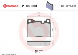 Sada brzdových destiček BREMBO P06003 - BMW