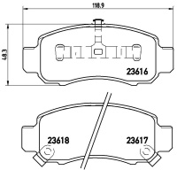 Sada brzdových destiček BREMBO P28033 - HONDA Sada brzdových destiček BREMBO P28033 - HONDA