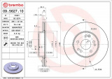 Brzdový kotouč BREMBO 09.5627.10 - MERCEDES-BENZ