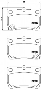 Sada brzdových destiček BREMBO P83113