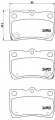 Sada brzdových destiček BREMBO P83113