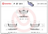 Sada brzdových destiček BREMBO P37011