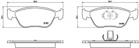 Sada brzdových destiček BREMBO P86024 - VOLVO