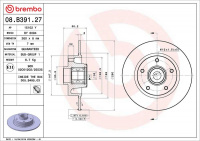 Brzdový kotouč BREMBO 08.B391.27- MERCEDES-BENZ Brzdový kotouč BREMBO 08.B391.27- MERCEDES-BENZ