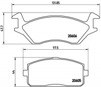 Sada brzdových destiček BREMBO P83004 - TOYOTA Sada brzdových destiček BREMBO P83004 - TOYOTA