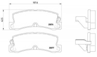 Sada brzdových destiček BREMBO P83017 - LEXUS, TOYOTA