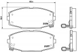 Sada brzdových destiček BREMBO P83020 - TOYOTA