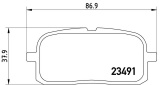 Sada brzdových destiček BREMBO P83116 - TOYOTA