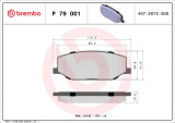 Sada brzdových destiček BREMBO P79001 - SUZUKI