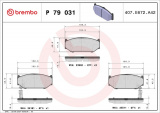 Sada brzdových destiček BREMBO P79031 - SUZUKI