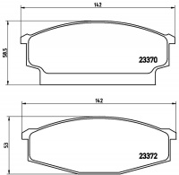 Sada brzdových destiček BREMBO PB1001 - LDV