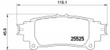 Sada brzdových destiček BREMBO P83132 - LEXUS