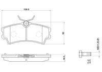 Sada brzdových destiček BREMBO P72001 - SANTANA Sada brzdových destiček BREMBO P72001 - SANTANA