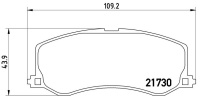 Sada brzdových destiček BREMBO P79004