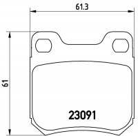 Sada brzdových destiček BREMBO P71008 - SAAB