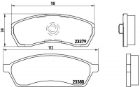Sada brzdových destiček BREMBO P78008 - SUBARU Sada brzdových destiček BREMBO P78008 - SUBARU