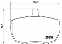 Sada brzdových destiček BREMBO PA6001