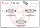 Sada brzdových destiček BREMBO P68050X - DACIA, RENAULT
