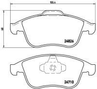Sada brzdových destiček BREMBO P68052 - RENAULT Sada brzdových destiček BREMBO P68052 - RENAULT