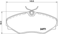 Sada brzdových destiček BREMBO P68055 - RENAULT