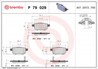 Sada brzdových destiček BREMBO P79029 - SUZUKI