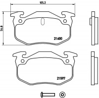 Sada brzdových destiček BREMBO P68018 - RENAULT