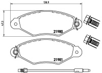 Sada brzdových destiček BREMBO P68042 - RENAULT