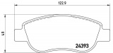 Sada brzdových destiček BREMBO P68049 - FIAT