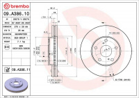 Brzdový kotouč BREMBO 09.A386.11