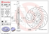 Brzdový kotouč BREMBO 09.9365.2X Brzdový kotouč BREMBO 09.9365.2X