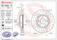 Brzdový kotouč BREMBO 09.A532.1X - HYUNDAI, KIA