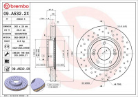 Brzdový kotouč BREMBO 09.A532.2X - HYUNDAI, KIA