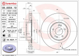 Brzdový kotouč BREMBO 09.A554.10 - HYUNDAI
